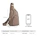 Kattee Sling Bag for Women, Leather Fanny Packs Crossbody Purse, Small Chest Bag with RFID Blocking, Khaki