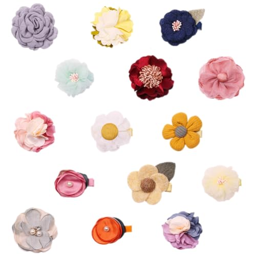 Pinces cheveux pour filles anti-glisse avec tissu doux et motifs floraux pour cheveux fins