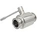 PPOZYLPC 1.5”Tri Clamp All-Inclusive Straight-Through Ball Valve OD25mm Stainless Steel 304