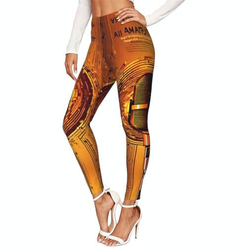 Leggings de compresión suaves para mujer que buscan comodidad y mallas con diseño musical