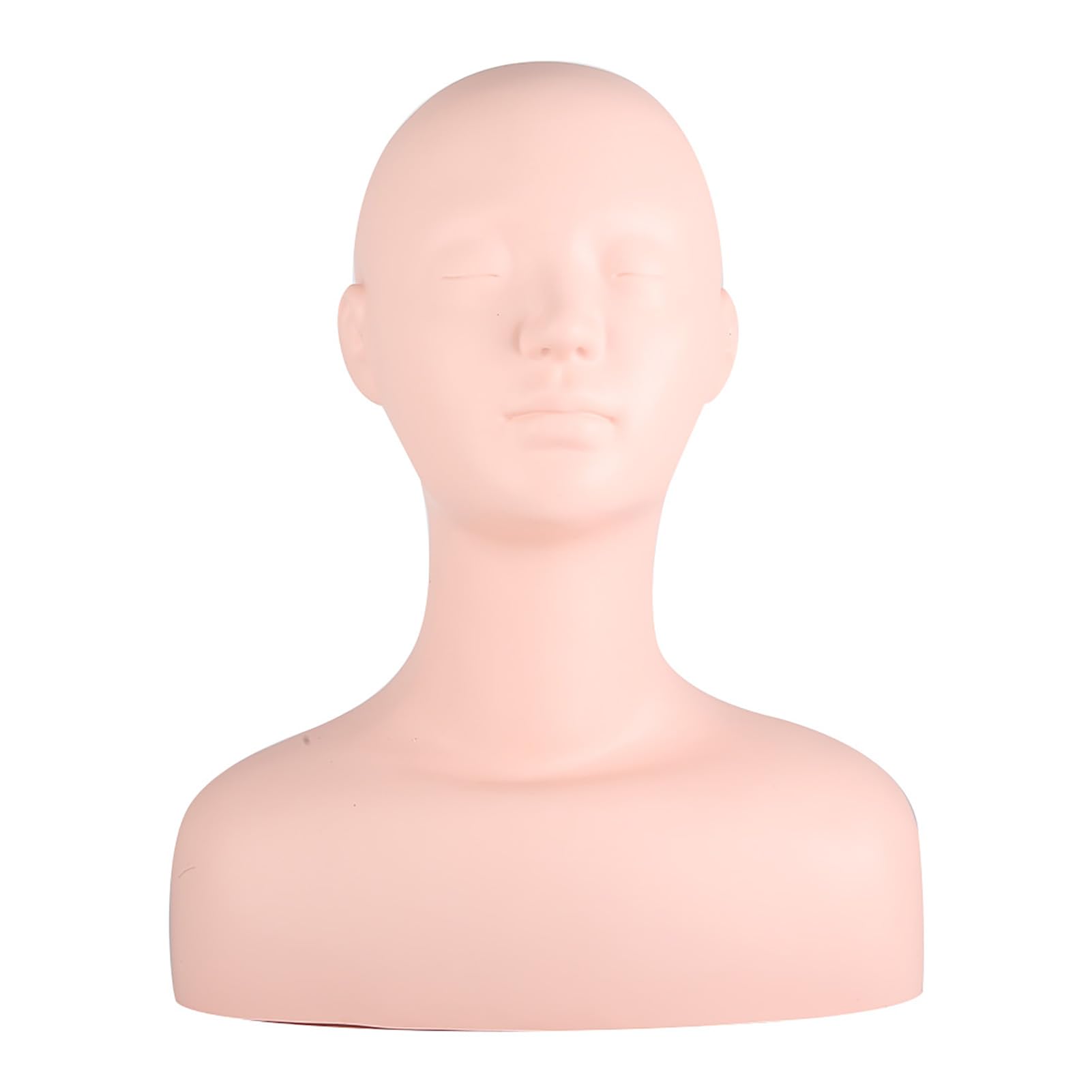 Silicone Makeup Training Mannequin Head Large Micro Blading Practice Model Soft Touch Mannequin Head Stand for Detailed Makeup Training