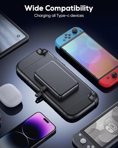 YUANHOT Magnetic Battery Pack for Nintendo Switch 2 2025, 10000mAh 20W Fast Charger Extended Power Bank for Switch/OLED/iPhone/Smartphone Portable Switch 2 Accessories for Extra 2.8*Game Time
