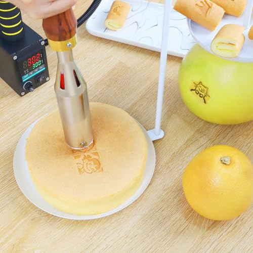 Goodcrafter Electric Branding Iron, 500W Temperature Adjustable Stamping Embossing Soldering Iron with Digital Display for Woodworkers and Leather Crafts, Food Branding