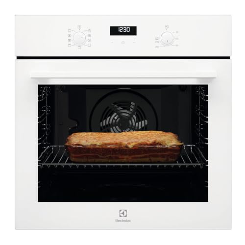 Electrolux OEF5H50V Horno Eléctrico Multifunción, Función Grill, Serie 600, 9 Funciones, Cocción Multinivel, Limpieza AquaClean, Ventilador XXL, 72 L de Capacidad, Blanco, Clase A
