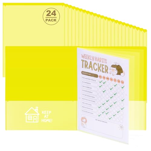 FOGWOWO 24 Pcs Take Home Folders for Elementary Students,Homework Folders