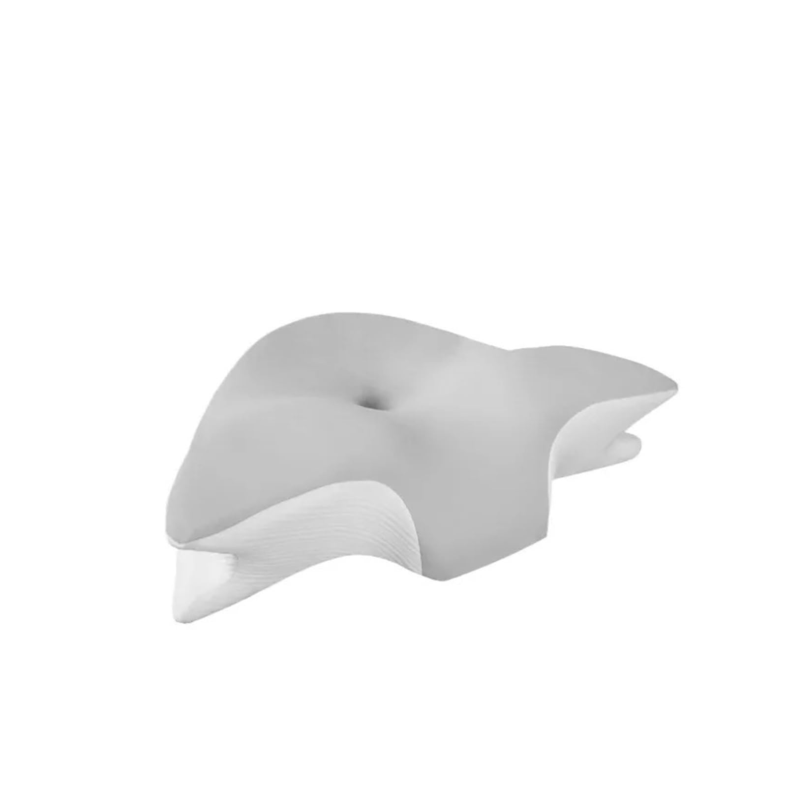 Memory Foam Cervical Neck Pillow for Adults Ergonomic Support Odd-Shaped for Light Grey