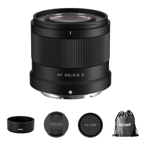 VILTROX 50mm F2.0 Vollformat Z-Mount Prime Objektiv, kompakt & leicht, große Blende, Autofokus für Nikon Z5 Z6/Z6II Z7/Z7II Z8 Z9 Zfc Z50 Z30