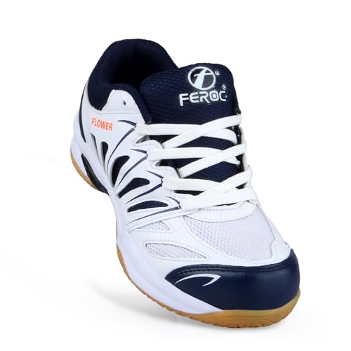 Image of FEROC Kids Badminton Shoes (Non Marking) Active Grip Lightweight & Durable Sole for Boys Girl Kids