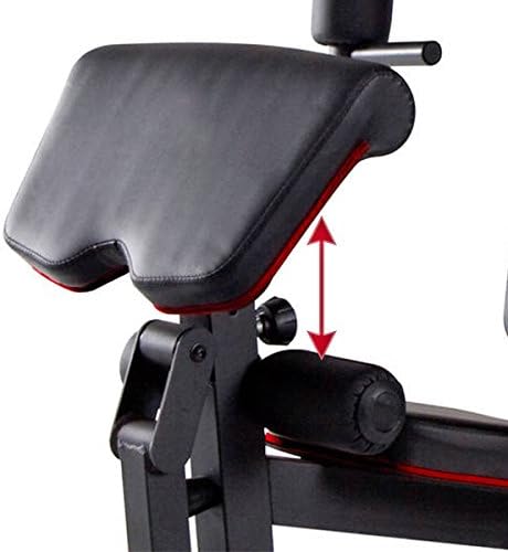 Close-up of the adjustable bicep curl pad