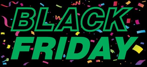 Vinilo adhesivo Black Friday Escaparate, 31 cm x 14 cm, Verde y