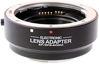 FocusFoto Auto Focus AF Electronic Automatic Lens Adapter Ring for Canon EF EF-S Lens to Canon EOS M EF-M Mount Mirrorless Camera Body M1 M2 M3 M5 M6 M10 M50 M100 M200, M50 Mark II, M6 Mark II