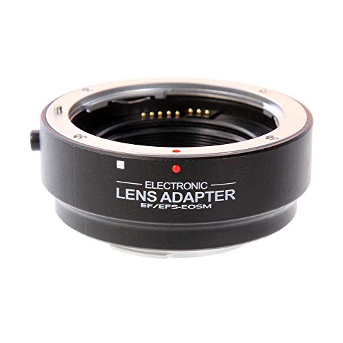 FocusFoto Auto Focus AF - Adaptador de Objetivo electrónico para cámara Canon EF EF-STO EOS M EF-M