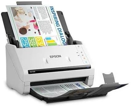 Epson Escáner de documentos dúplex a color DS-530, óptica de 300 ppp, velocidad de 35 ppm, capacidad de 50 hojas, USB 3.0 SuperSpeed -