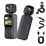 Vlogカメラ 4K アクションカメラ 小型ビデオ ュアルフロントポケット＆リアWIFI Vlogカメラ180°回転可能 真の手ブレ補正 小型camera ボディ 135分連続録画 マイク クリップ式 スポーツ｜旅行｜アウトドア向け 動画撮影 生活記録 簡単操作 日本語説明書