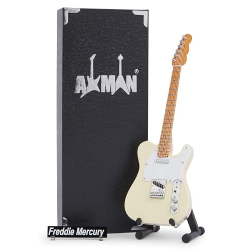 Guitare miniature Freddie Mercury réplique ornementale 1/4 faite main en boîte d'affichage