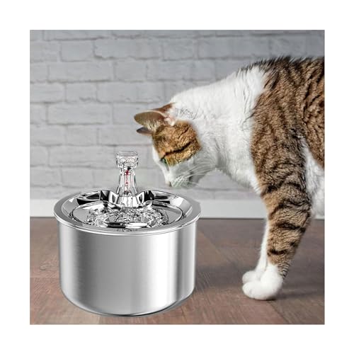 Fuente de agua para gatos PANKERS acero inoxidable 2L