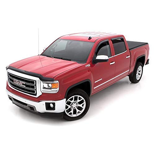 Puermto Side Window Wind Deflector, 4Pcs Out-Channel Tape-On Rain Guards Set,Window Visor Fits 2014-2018 Chevrolet Silverado/Gmc Sierra 1500 Crew Cab And 2015-2018 2500Hd-3500Hd Crew Cab 94536 #TOP3