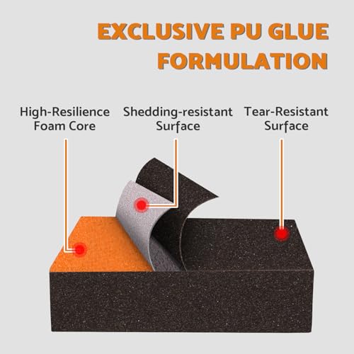 Sanding Block 10 pcs with Tack Cloth, 60 80 120 180 220 320 Coarse Medium Fine Grit Sanding Sponge Assortment, Sanding Sponges for Wood Drywall Metal by S&F STEAD & FAST