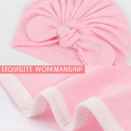 Image of DRESHOW BQUBO 3 Pack Newborn Baby Swaddle Blanket with Hats Infant Adjustable Velcro Swaddling Wraps with Bear Ears Cap for 6-12 Lbs Newborns & 0-3 Months Girls Boys