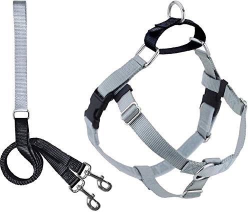 2 Hounds Design Freedom No Pull Dog Harness | Adjustable Gentle Comfortable Control for Easy Dog Walking |for Small Medium and Large Dogs | Made in USA | Leash Included | 1