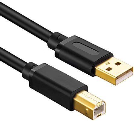 Printer Cable 3 m,USB Printer Cable USB 2.0 Type A Male to B Male Scanner Cord High Speed for Brother, HP, Canon, Lexmark,Dell, Xerox, Samsung etc (3 m/10Ft)