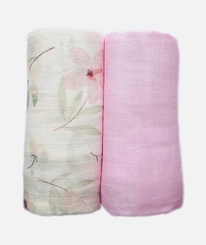 Ultra-Soft Organic Muslin Swaddle Blankets 2-Pack