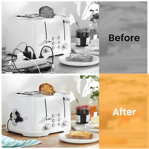Image of Cord Organizer for Appliances, 6-Pack Grey Silicone Cable Wraps - Stick-On Cord Holder for Mixers, Coffee Makers, Air Fryers - Neat & Secure Appliance Cord Management Solution