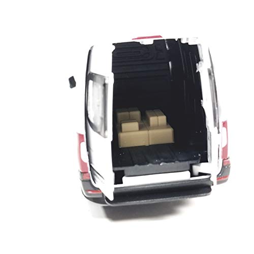 Kinsmart 2019 Mercedes-Benz Sprinter Cargo Van White 1:48 O Scale Die Cast Metal Model Toy Car W/Pullback Action #TOP5