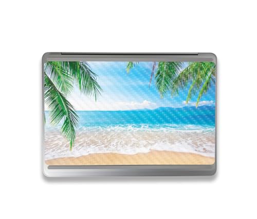 Image of MightySkins Carbon Fiber Skin Compatible with Microsoft Surface Laptop Studio 2 (2023) Full Wrap Kit - Pristine Beach | Protective Durable Textured Carbon Fiber Finish | Made in The USA