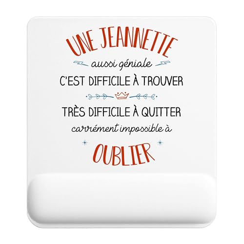 Planetee Tapis de Souris Une Jeannette Aussi géniale | Accessoire Bureau Ergonomique - Idéal pour Anniversaire, Collègue, Secret Santa Noël, Fête des Pères et Fête des Mères