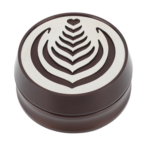 58 mm kaffefördelare, ihåligt, justerbart höjdverktyg för kaffedistribution i rostfritt stål (Brun)