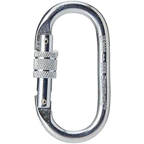 Silverline - Mosquetón de seguridad con cierre a rosca Apertura 19 mm Cover
