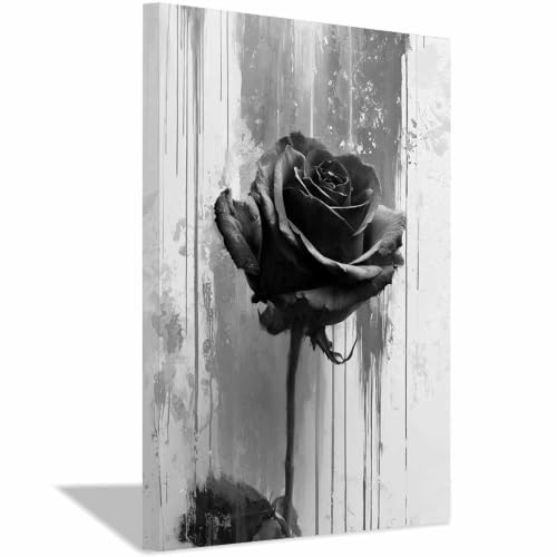 Poster Noir Et Blanc Esquisse Abstrait - Toile Étanche Salle de Bain 20x30