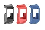 TenCloud Band Covers for Vívoactive HR,Garmin vivoactive HR Smart Watch Accessories Protective Sleeve Replacement (Black&Red&Blue)