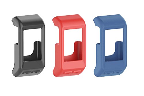 TenCloud Band Covers for Vívoactive HR,Garmin vivoactive HR Smart Watch Accessories Protective Sleeve Replacement (Black&Red&Blue)