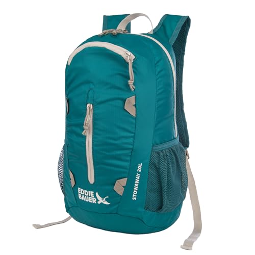 Image of Eddie Bauer Stowaway Packable Backpack | Travel | Outdoor | Lightweight | Foldable | Durable | Ripstop Polyester | 20L - Deep Sea
