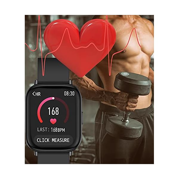 ELEXUS Smart Watch Fitness Tracker for Men Women,Heart Rate Activity Tracking Sport Smartwatches, Waterproof Pedometer Watches with Sleep Monitor Smartwatch Compatible iPhone and Android Phones