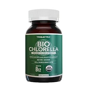 Triquetra Health Organic Chlorella: 4 Organic Certifications – Broken Cell Wall Form, Blue Green Algae – Raw, Sun-Grown…