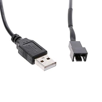 3Pcs USB A Male to 3 Pin Case Fan Adapter Connector Cable for PC Computer Loud