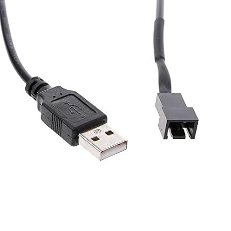 3Pcs USB A Male to 3 Pin Case Fan Adapter Connector Cable for PC Computer Loud