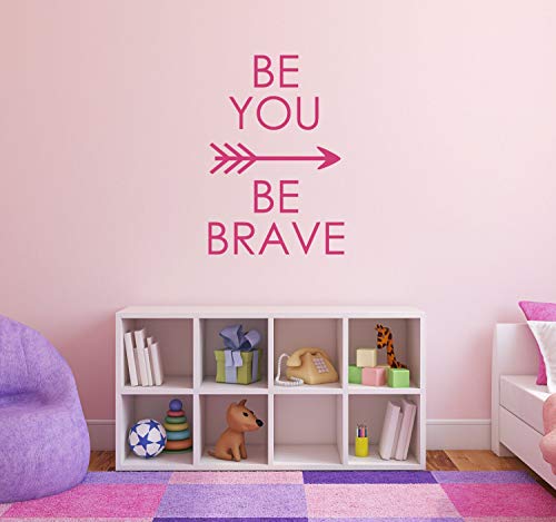 A Design World Vinyl decacls Be You Be Brave Arrow Quote Wall Decal Kid Room Wall Decor Wall Vinyl Decal Sticker