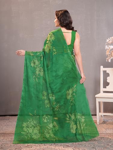 Image of Garden Vareli Floral Print Chiffon Saree