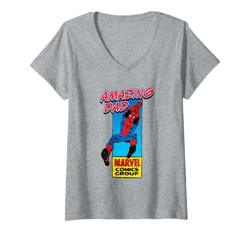 Mujer Marvel Corner Box Father'S Day Amazing Spider-Man Dad Camiseta Cuello V