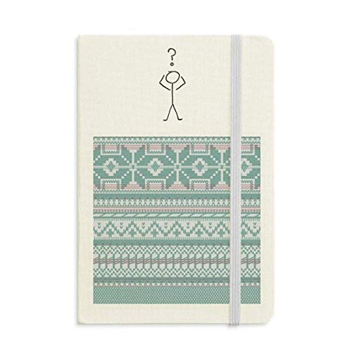 Carnet de questions A5 à losanges et pois nordiques pour vos notes quotidiennes