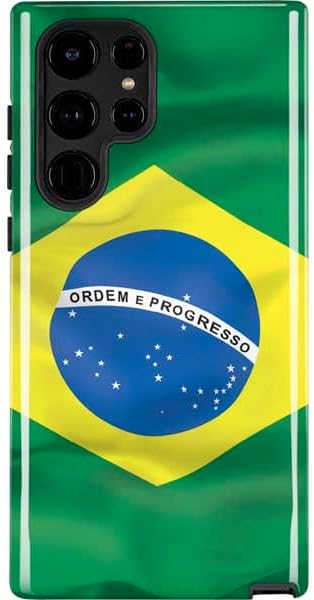 Skinit Pro Phone Case Compatible with Galaxy S22 Ultra - Peru Soccer Flag Design