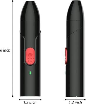 Dog Nail Trimmer, Quiet 2-Speed Electric Rechargeable Pet Nail Grinder Painless Paws Grooming & Smoothing Tool Kit Breeds (Black)