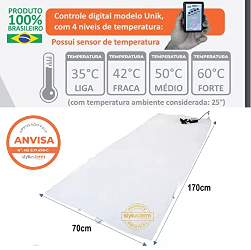 Colchonete Térmico Elétrico 170x70cm Impermeável Para Maca Massagem UNIK Bivolt - Styllus Term - Biv