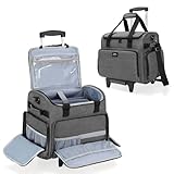 [CURMIO] 救急箱 教師バッグ 大容量 ローリング 訪問看護バッグ 書類入れ 薬入れ 出張 訪問 会社 学校 グレー