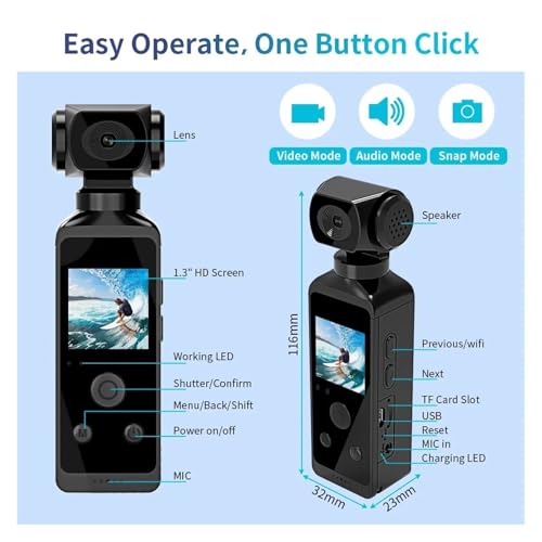 Mini caméra de sport HD 4K avec boîtier étanche pour filmer sous l'eau sans risque