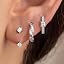 silver-cz earrings set
